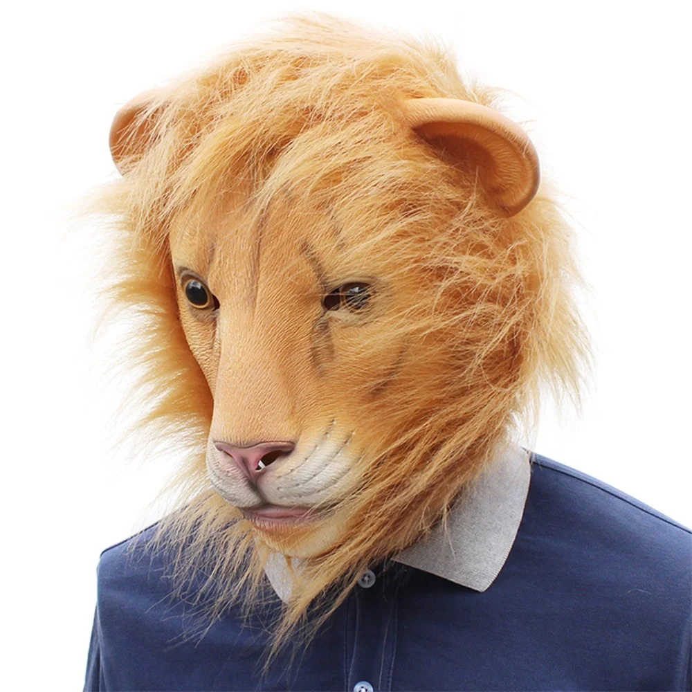 Halloween Wholesale Masquerade  Animals tiger lion Cosplay Trick Mask Carnival Party horror Beast monster