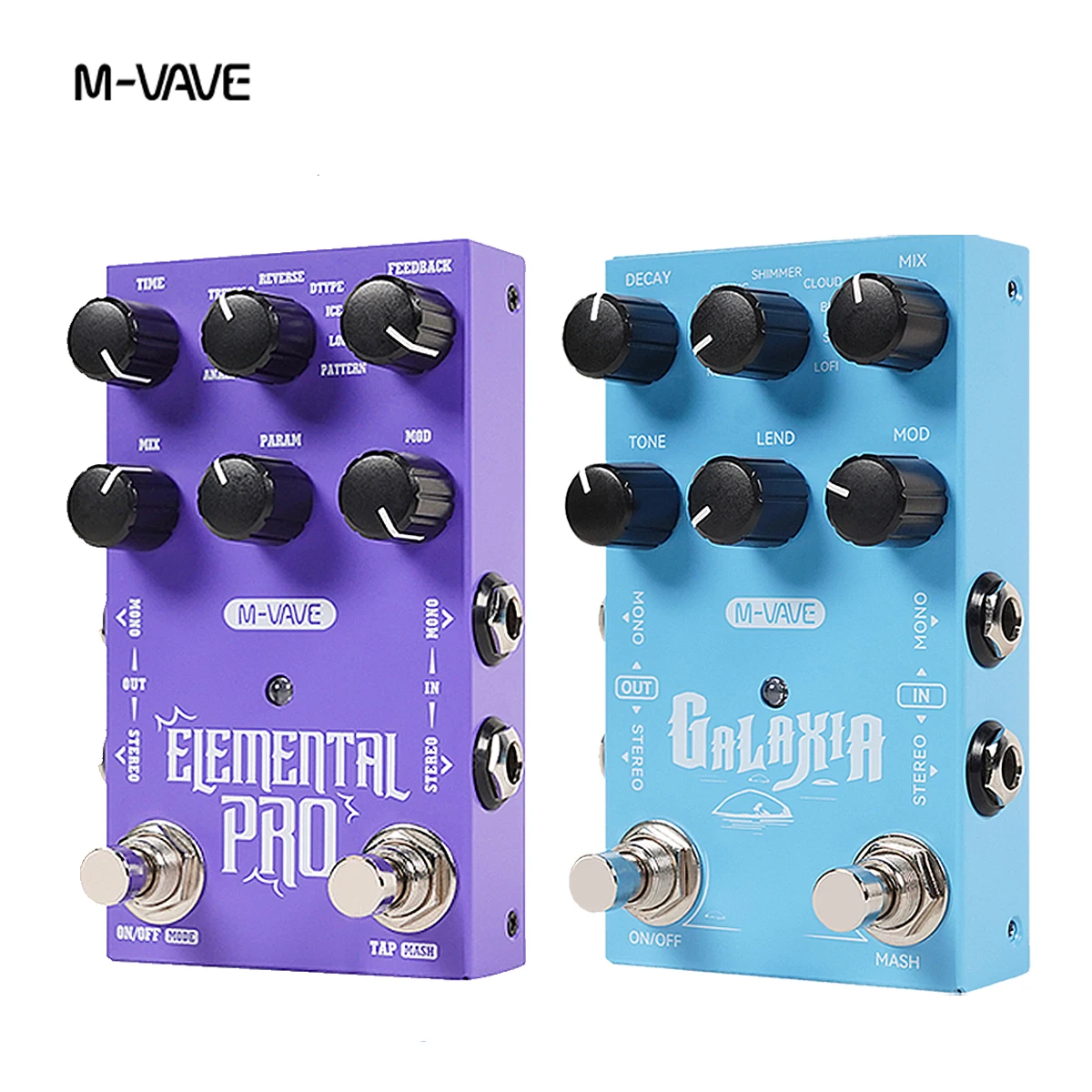 M-VAVE GALAXIA / ELEMENTAL PRO Multi-Effects Guitar Pedal – Reverb / Delay , Stereo Modeling, USB-C/DC 9V