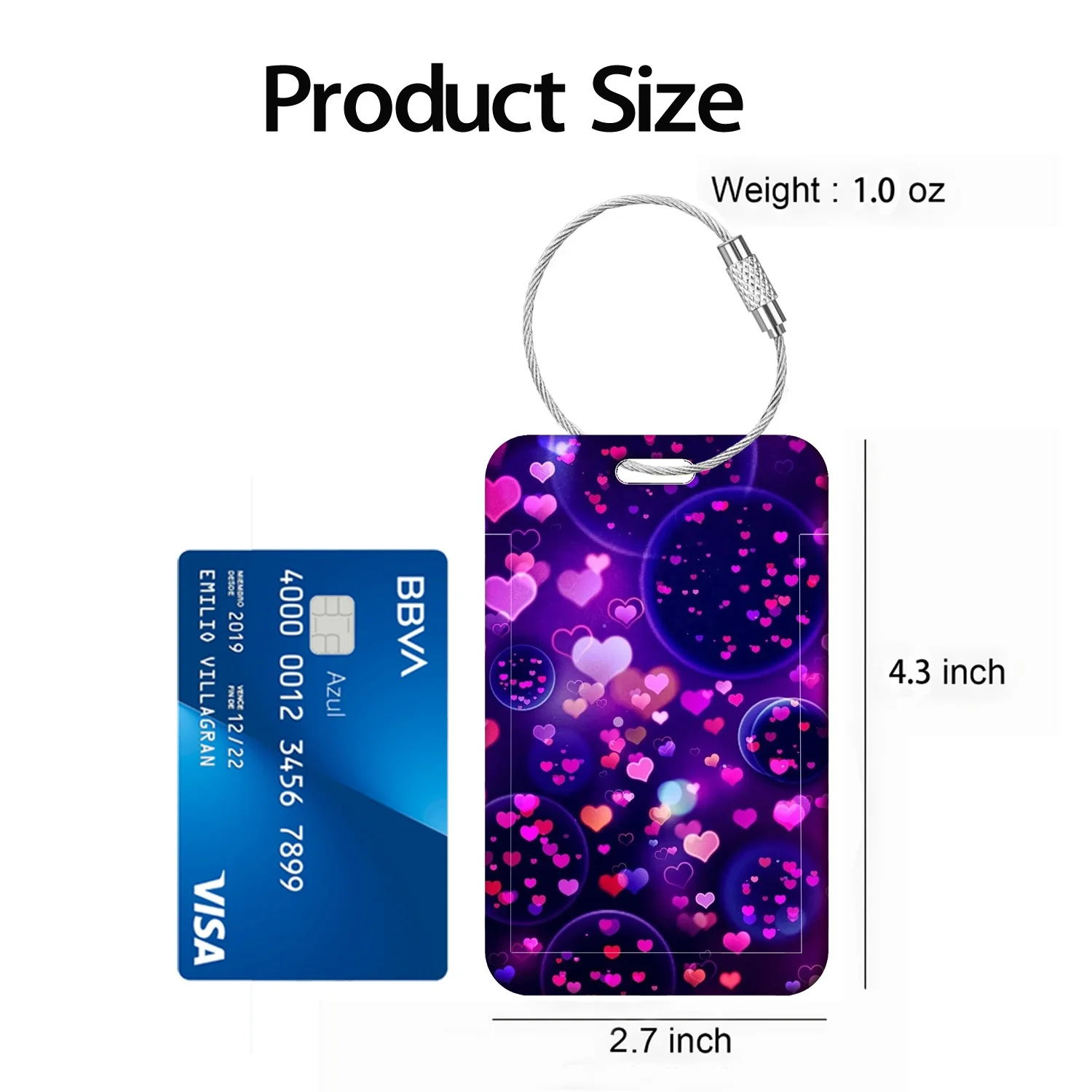 Love Heart Drawings Luggage Tags Suitcase ID Address Name Holder Colorful Baggage Tag Label Travel Suitcase Accessories