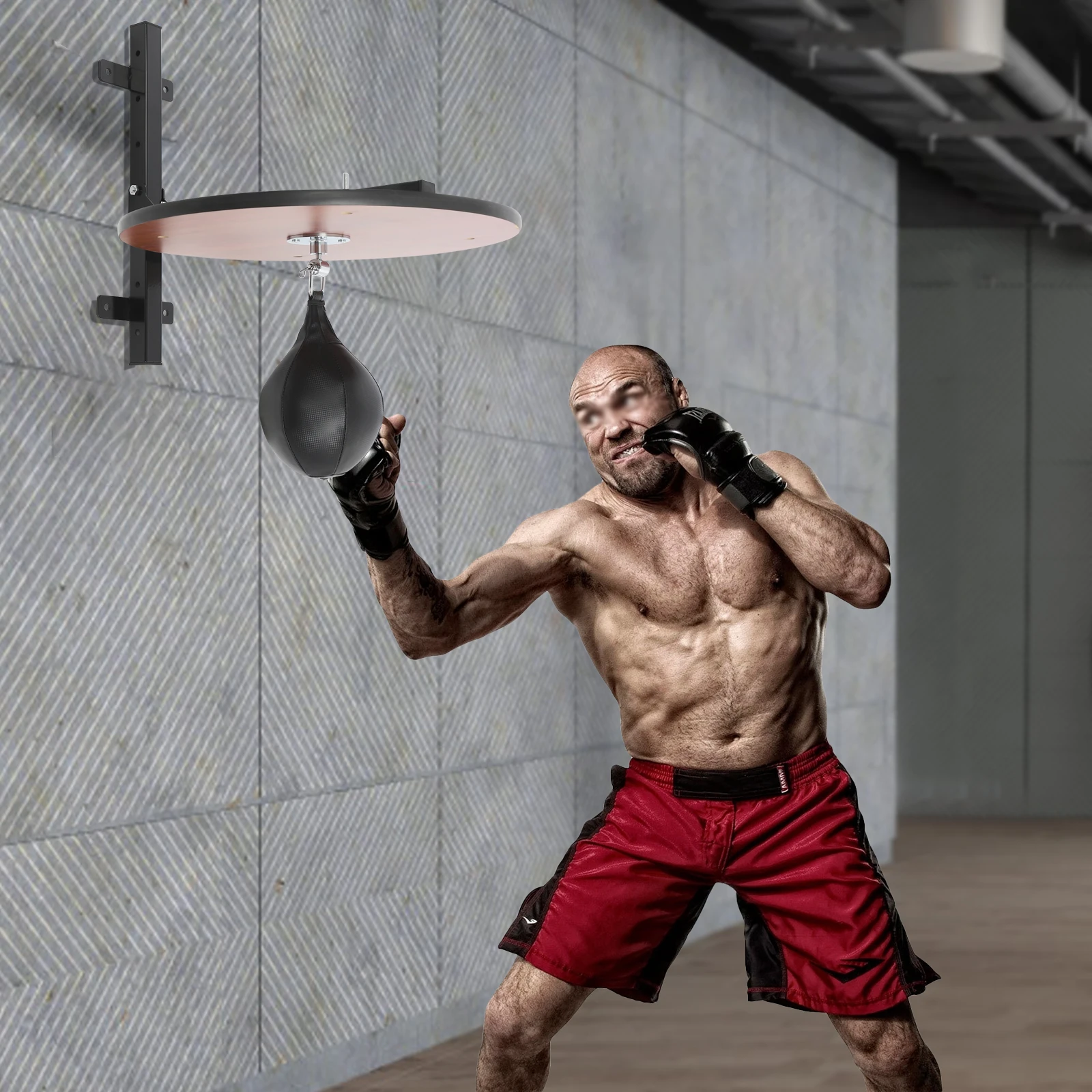 كرة دوارة للتدريب على الملاكمة من Bymaocar، كرة سرعة مثبتة على الحائط، ارتفاع قابل للتعديل للتدريب على صالة الألعاب الرياضية المنزلية، كرة ملاكمة معلقة #2