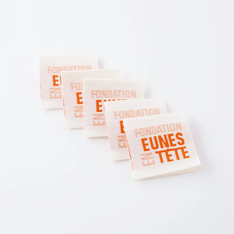 Custom Woven Care Labels for Clothes Sewing Tags Customized Fabric Washin Labels T-shirt Bags Woven Wash Label