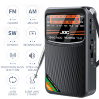 Battery Operated Radio FM AM SW Radio Type-C Rechargeable Transistor Radio with HD Display Screen Pointer Pocket Radio for Elder