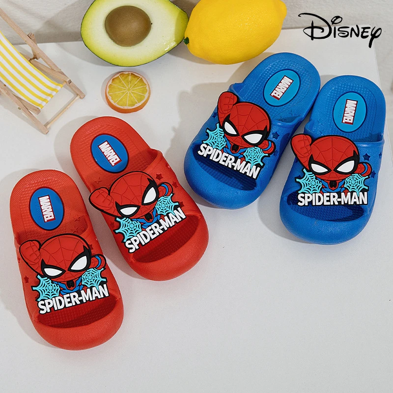 Disney Children\'s Slippers Cartoon Spiderman Boys\' Summer Home Shoes Boys Sandals Waterproof Anti-slip Kids Garden Shoes