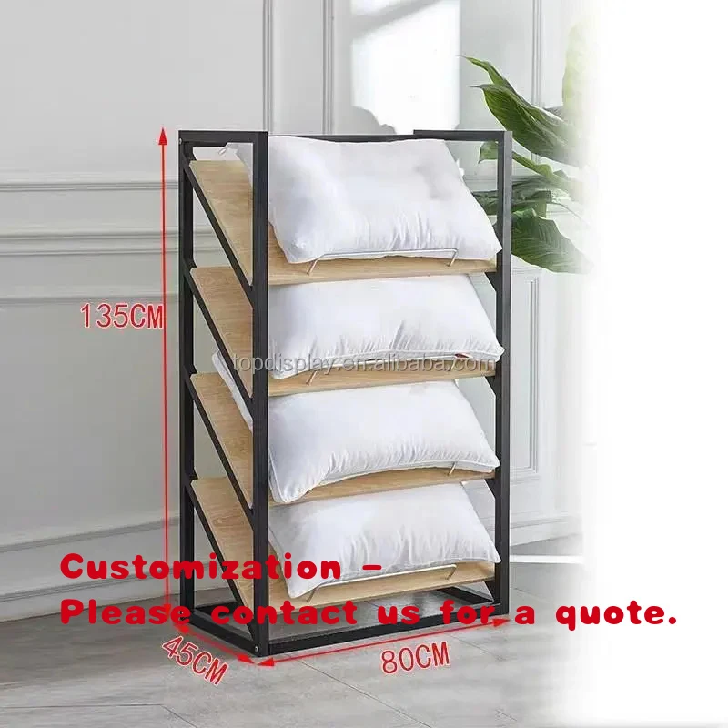

custom.High-end Home Textile Store Supermarket Pillow Quilt Fabric Display Stand Size Color Material Customization Display Rack