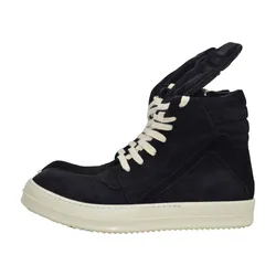 Men Women High Top Shoes Casual Leather Platform Sneakers Luxury Trainers Lace Up Zip Autumn Black White Designer Boots