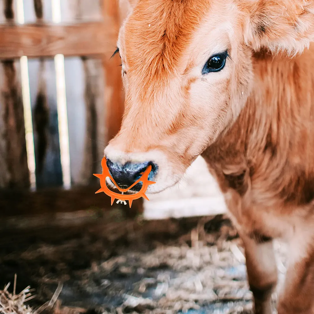 

10pcs Calf Weaner Nose Clip Durable Smooth No Burrs Farm Pasture Livestock Supply Cattle Cow Weaning Tool Equipment Pet Supplies