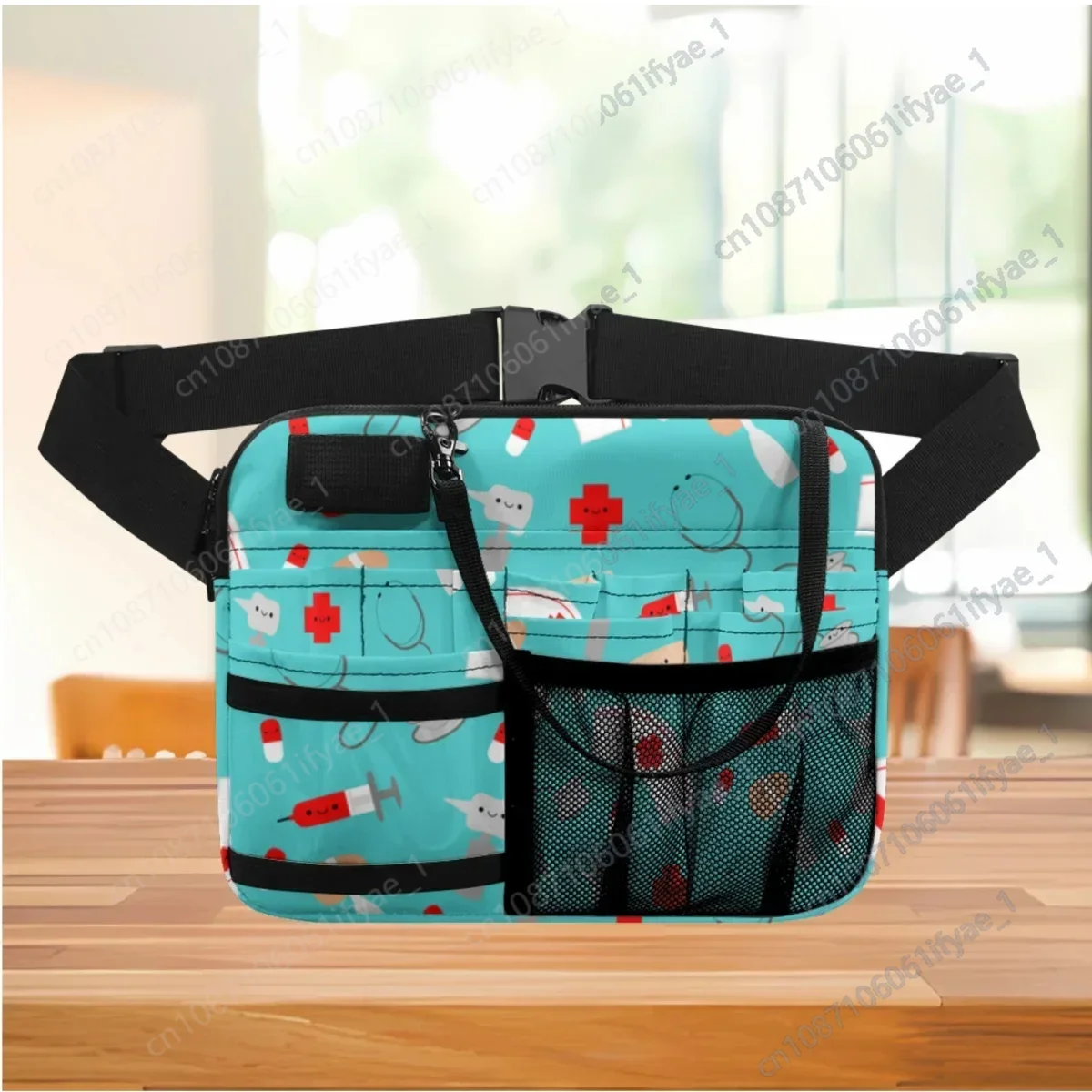 Simple Medical Icon Design Waist Bag Hospital Work Portable Adjustable Multi Pocket Fanny Packs For Doctor Physician Assistant