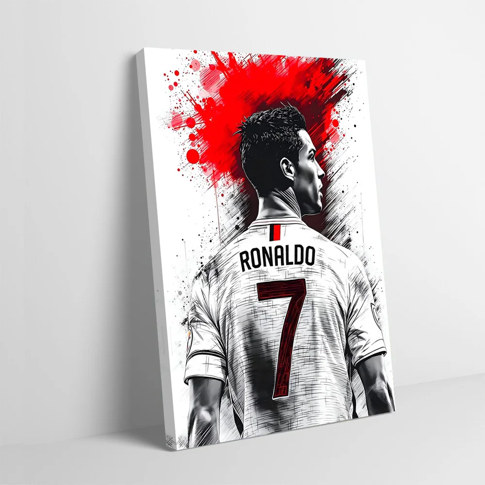 Cristiano Ronaldo Soccer Jersey Art Printing Poster Customizable Pictures Wall Art Canvas Painting for Home Decorations Mural