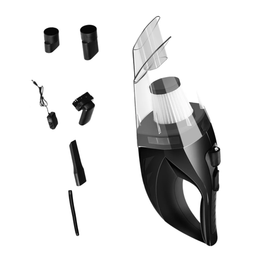 Handheld-Vacuum Cleaner Kit Blue High Power With Detailing Brushes Windshield Cleaner ABS For Car Interior Exterior Auto