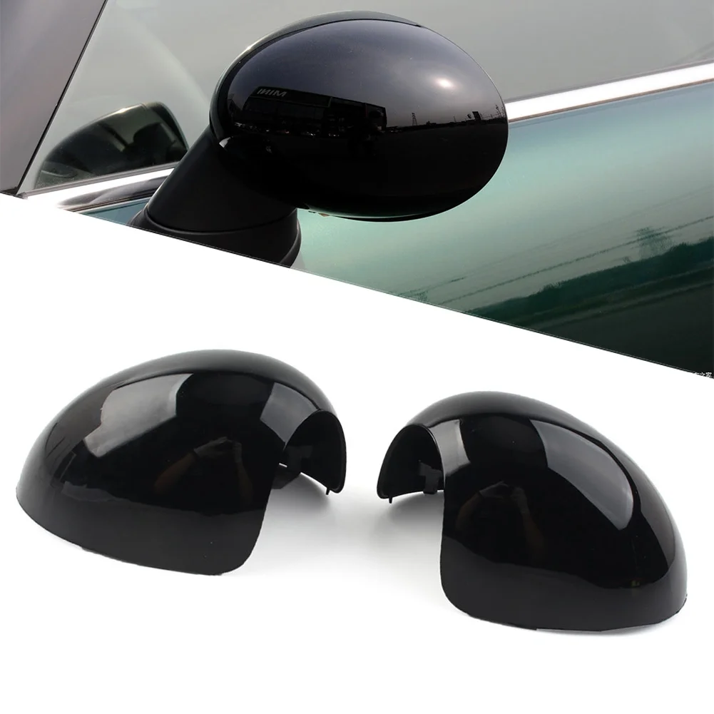 

Bright Black Car Door Wing Rearview Mirror Cover Cap For Mini R55 R56 R57 R58 R59 R60 R61 Left/Right 1Pcs