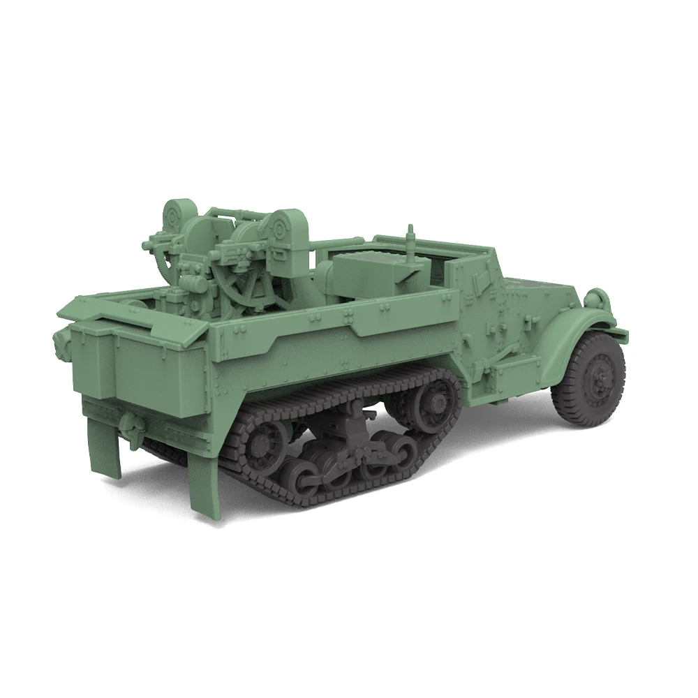 SSMODEL SS553 1/144 1/160 Kit modello militare US Carrello motore pistola multipla M13 SPAA