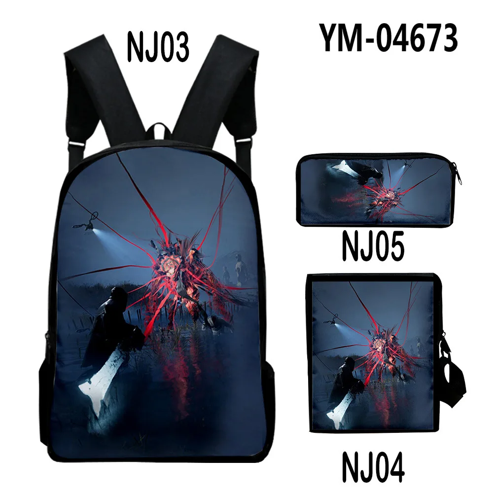 

Harajuku Youthful Funny Hell is Us 3D Print 3pcs/Set Student Travel bags Laptop Daypack Backpack Shoulder Bag Pencil Case