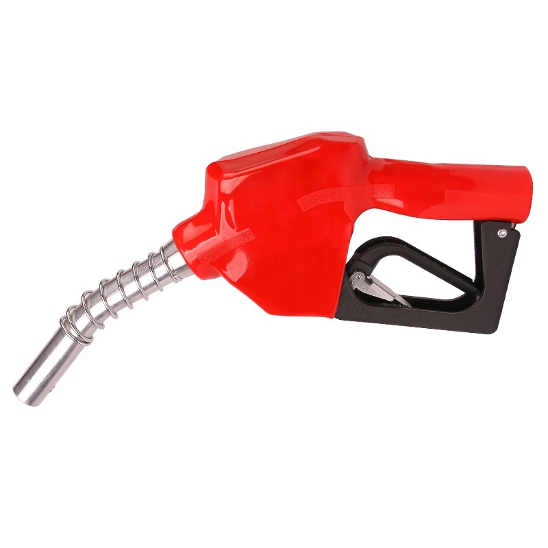 3/4 Inch Red Automatic Fueling Nozzle Auto Shut Off Aluminum Alloy Petrol Fuel Nozzle