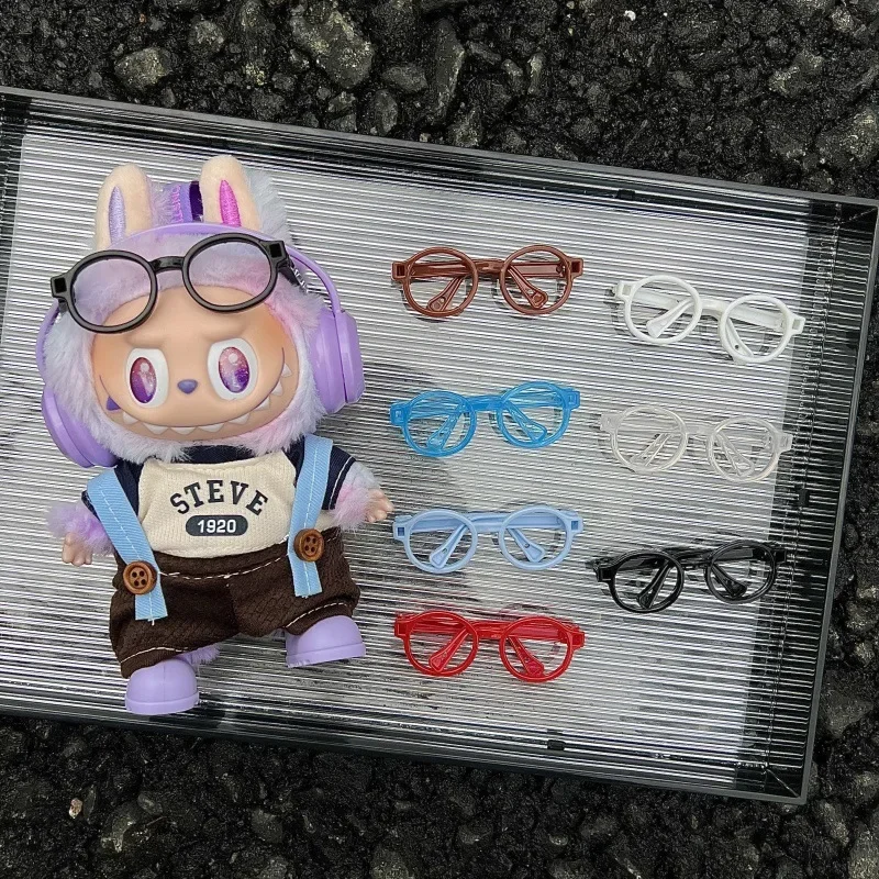 6.5 سنتيمتر نظارات بلاستيكية شفافة ل 1/8 1/6 1/3 1/4 BJD ل Labubu MSD SD أفخم ل EXO دمية النظارات الشمسية