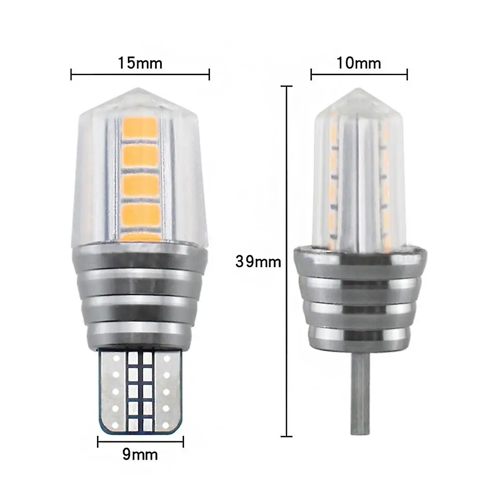 トランクブレーキ用シグナル電球、白、t10、w5w、10led、2個