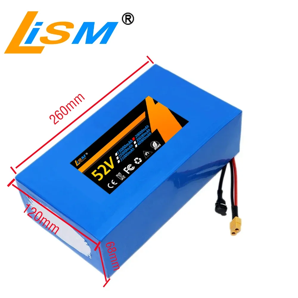 52v 20Ah customizable 18650 lithium battery pack 14S6P Large capacity 1500W motor For Electric bike Scooter motorcycle tricycle