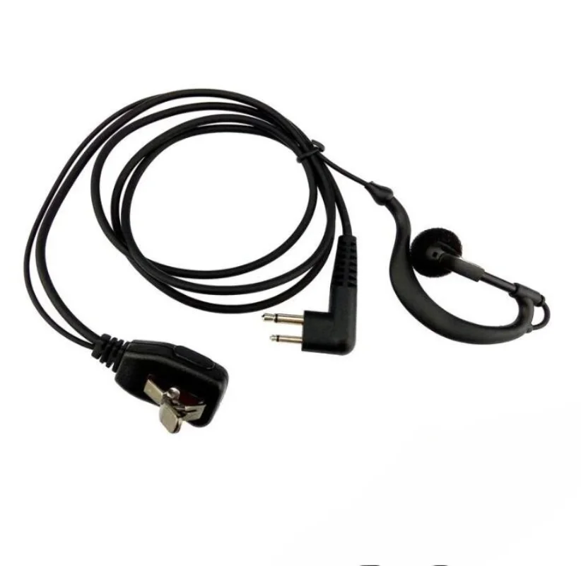 10PCS วิทยุ 2 Pin หูฟัง PTT Mic หูฟังชุดหูฟังสําหรับ Motorola GP68 GP88 GP88S GP300 GP2000 HYT TC-500 518 600 Walkie Talkie