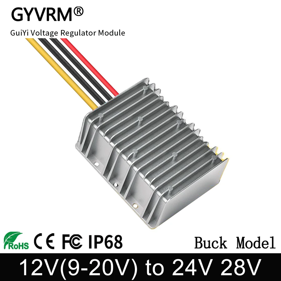 

12V(9-20V) to 24V 28V High-power Ultra Large Size Die-casting Aluminum Alloy 12V to 24V 28V 20A 25A 30A DC Power Boost Module
