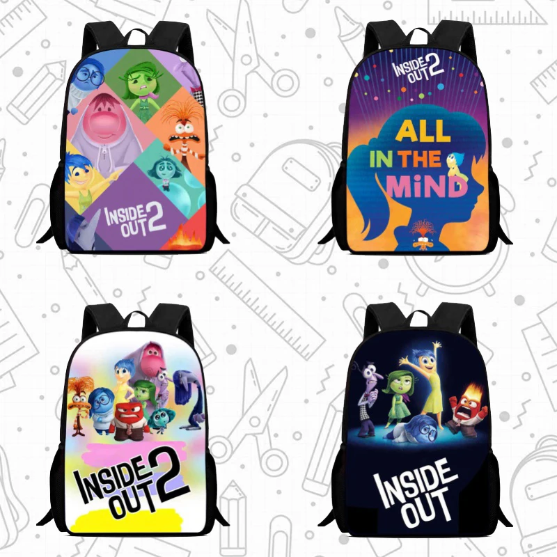 

Disney School Backpack,Cartoon Inside Out School Bags for Girls Boys,Durable &Light Weight Kids Backpack for Kindergarteen