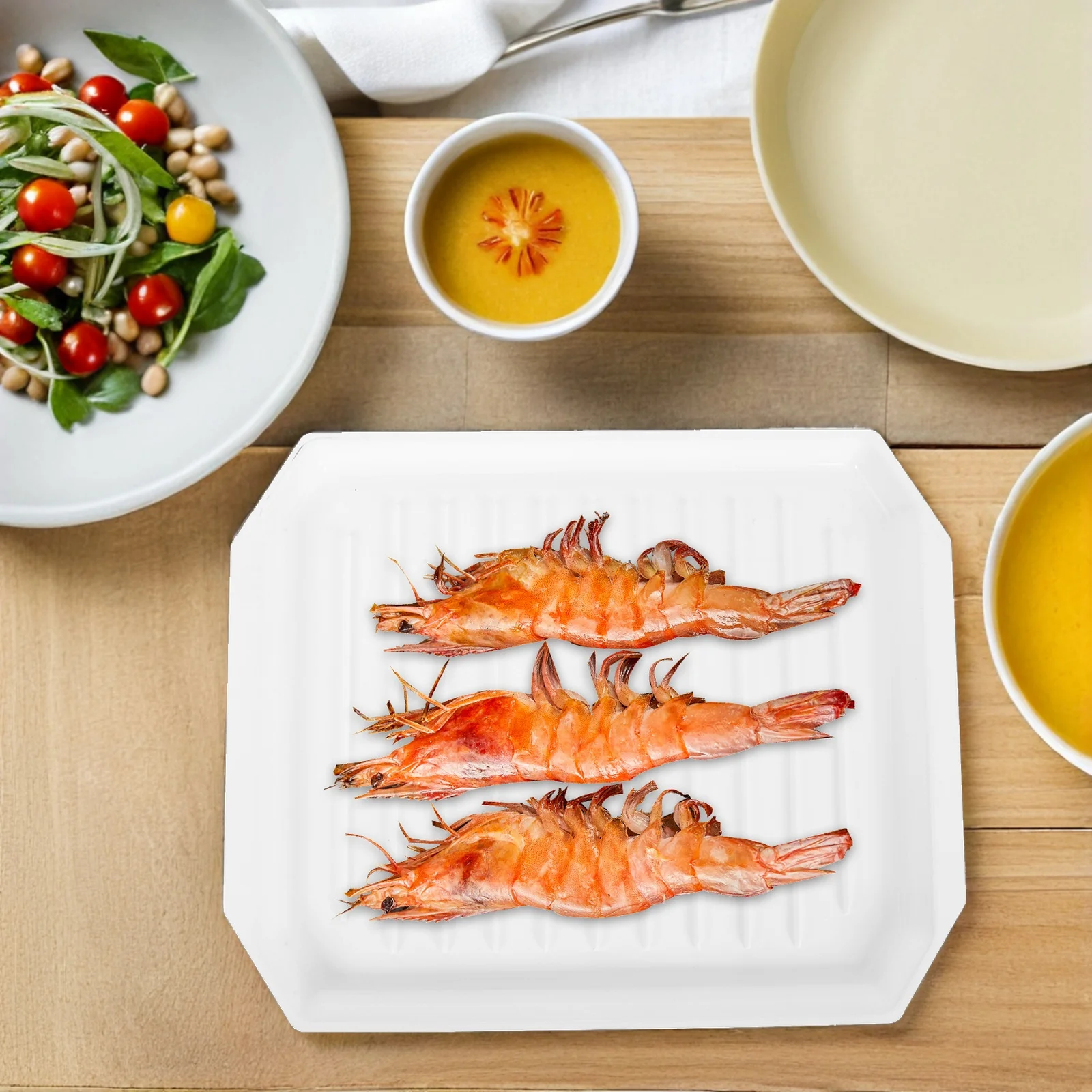 

3pcs Microwave Bacon Rack Large Capacity Baking Pan Grey PP Material Easy Clean Oven Tray for Roasted Meat Desserts Kitchen