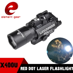 ELEMENTS GEAR Flashlight Surefir X400U Tactical Surefir X400 Arma Red Dot Laser LED Torch Weapon Light EX367