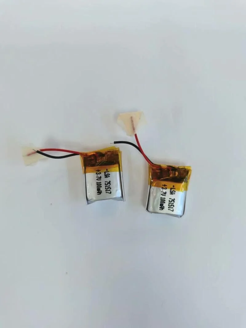 Children's Toy Smart Wearable Bluetooth Headset 3.7V 100mAh Polymer Lithium Battery Model: 751517