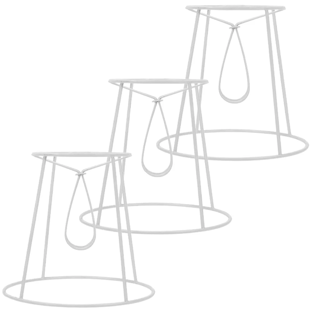 3 pçs suporte de sombra de lâmpada mesa diy quadro para abajur rack de ferro molduras de metal luzes suportes fazendo acessórios
