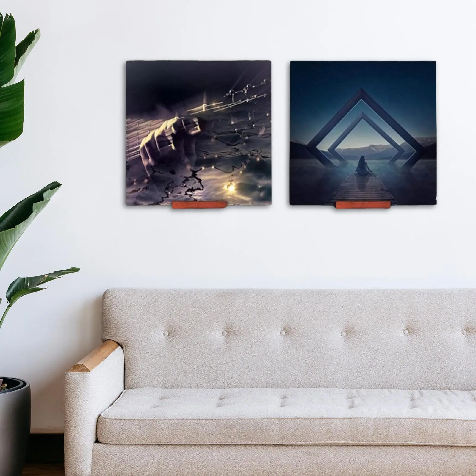 

10 Pieces Vinyl Record Display Stands Multipurpose Modern Album Storage Holders for Dorm Farmhouse Office Living Room Indoor