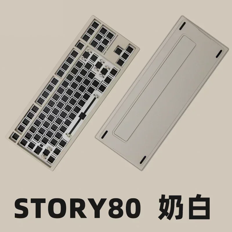 Story80 Mechanical Gamer Keyboard Kits 3 Mode 2.4G Bluetooth Wireless Keyboard Kit Rgb Custom Office Gaming Keyboard Kit Gifts