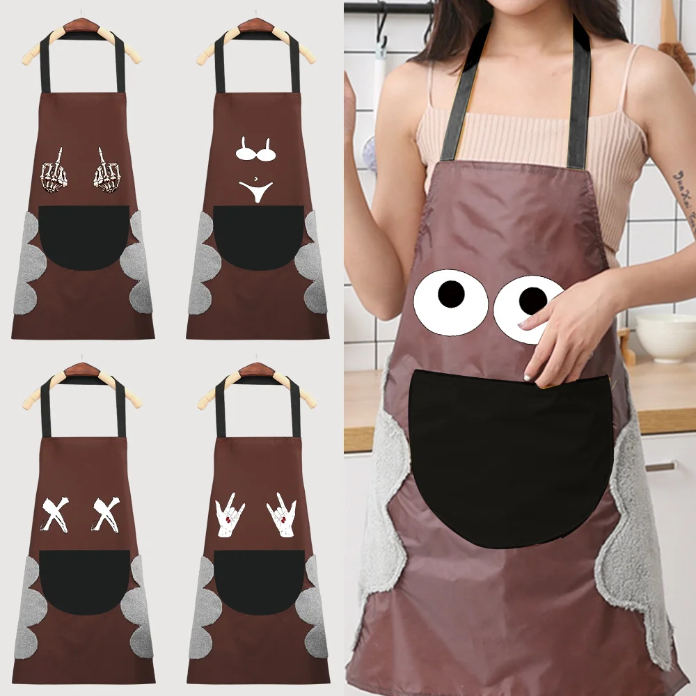 Adjustable Cooking Apron Unisex Household Chest Pattern Chef Waiter Barbecue Hairdresser Adult Apron Kitchen Supplies Tool