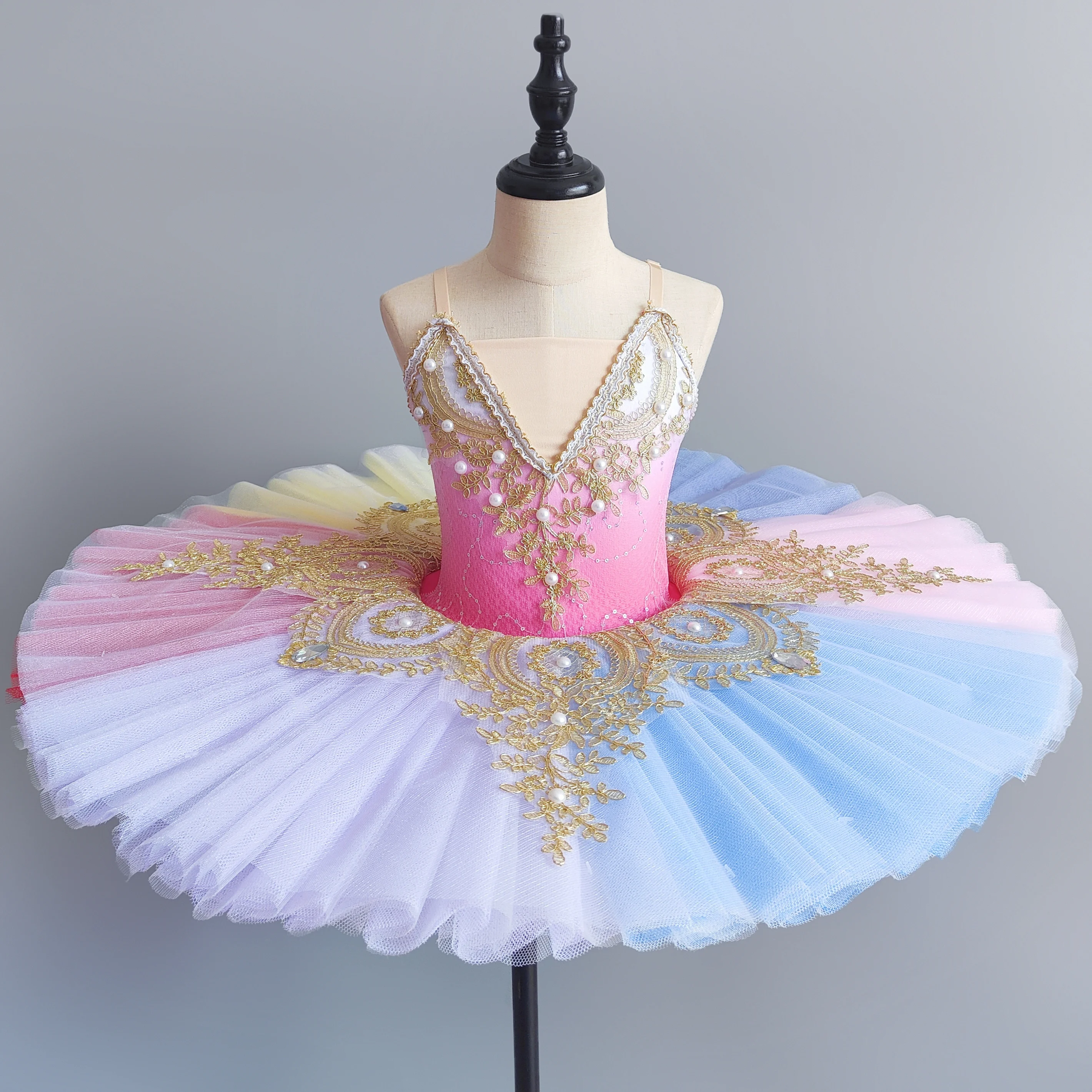 

Professional Ballet Tutus Multicolored Swan Lake Ballet Tutu Kids Costume Ballet Outfit For Girls Dance Wear