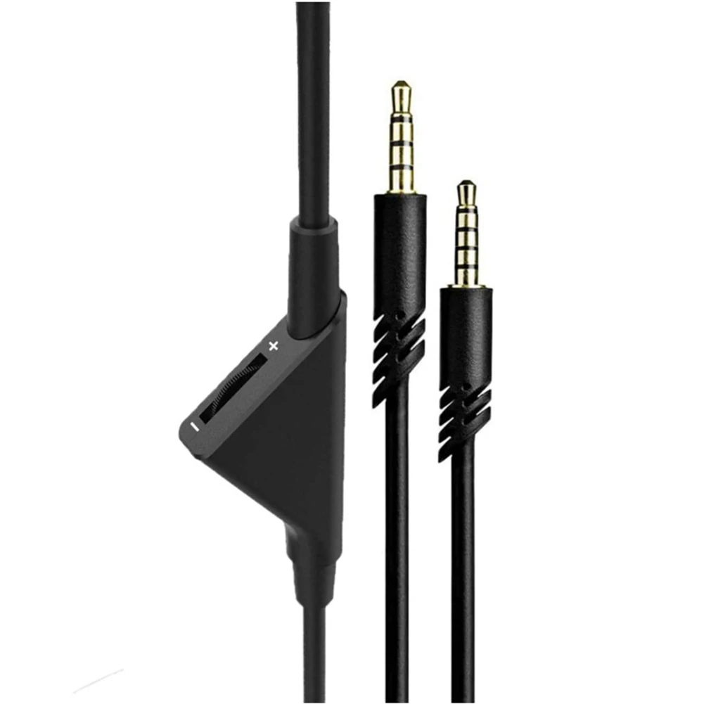 Astro A10 A30 A40 A50 게이밍 헤드셋용 PC PS4 등에 사용 가능한 3.5mm 잭이 있는 2.0M Aux 와이어(볼륨 조절 기능 포함) 오디오 케이블 1~3개