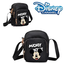 Disney-Bolso pequeño de Mickey y Minnie para mujer, bandolera cuadrada de un solo hombro, Mini bolsa para teléfono