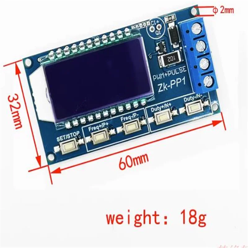 

Digital Display Dual Mode PWM Pulse Number Frequency Duty Cycle Adjustable Signal Generator Module Square Rectangle Wave