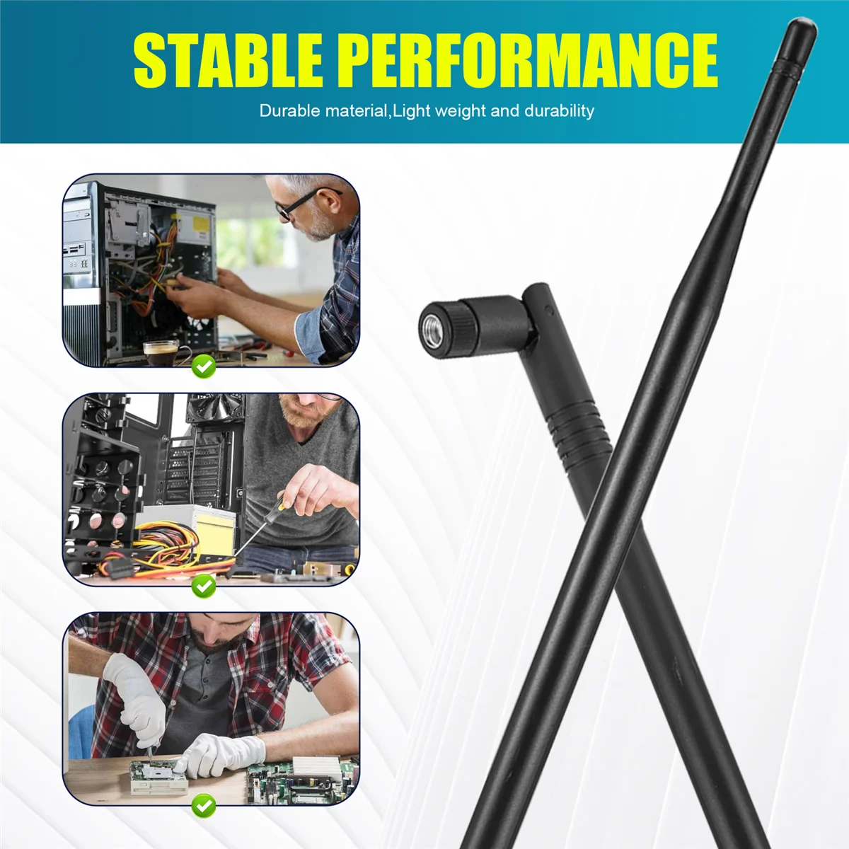 Antenne WiFi longue portée à gain élevé pour réseau sans fil, bande touristique, connecteur SMA, RPstretching, 12DBI, 2.4G, 5G, nouveau