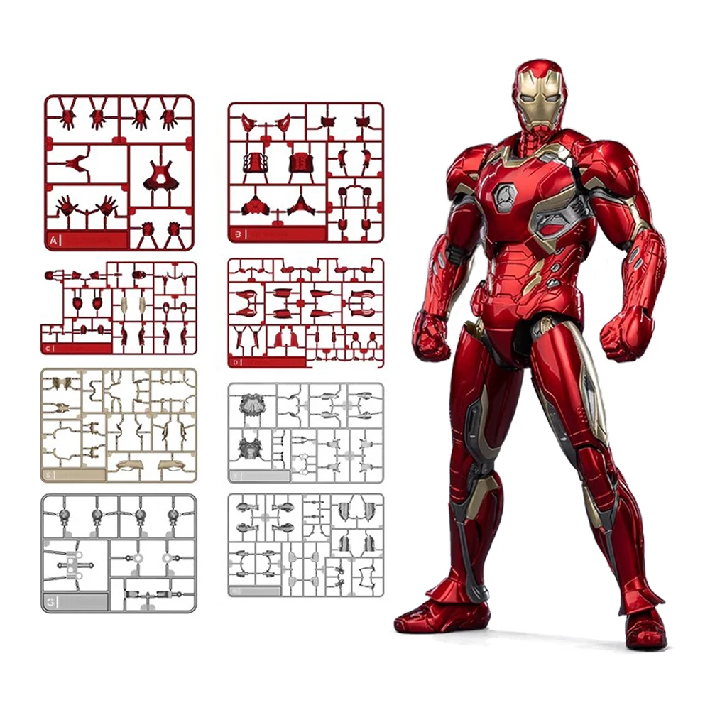Fondjoy Iron Man MK45 Modellbausatz Infinity Saga Ironman MARK XLV Montage-Spielzeug ABS-Material Bewegliche Gelenke Kindergeburtstags-Geschenke