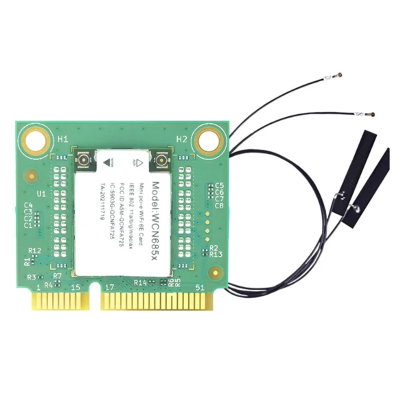 

WCN685 NFA725 NFA765 WIFI6E AX6000 Wi-Fi модуль 2,4G 5G 6G Bluetooth5.2 Беспроводная Wi-Fi-карта с антеннами