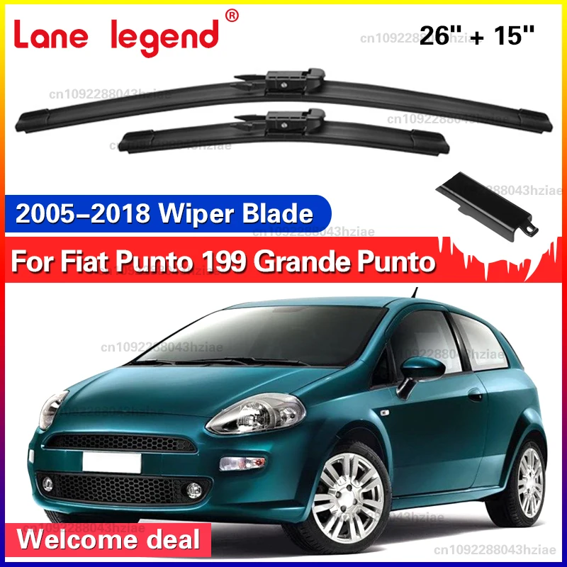 Conjunto de lâminas de limpador dianteiro para abarth fiat punto 199 grande punto 2005 - 2018 escovas de pára-brisa janela 2010 2011 2012