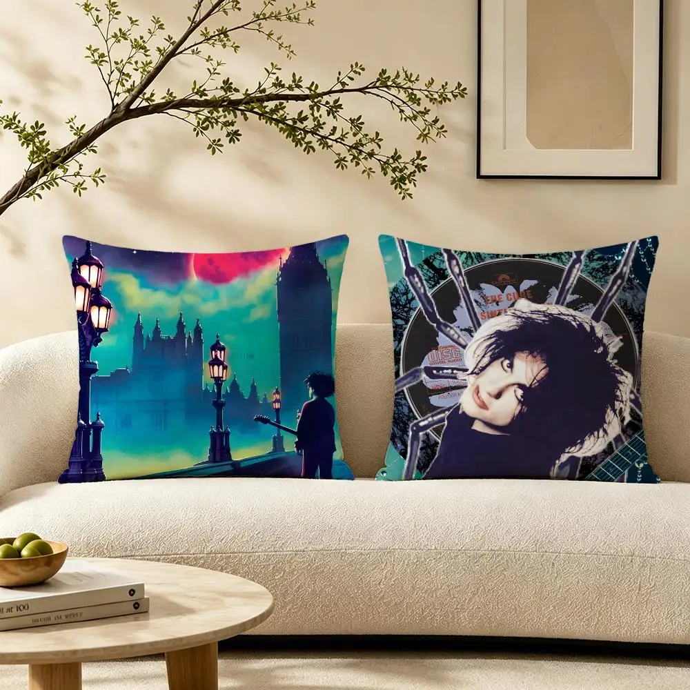 band The Cure Cushion Cover Pillow Short Plush Warm CreamStylel Cushion for Living Room Bedroom Sofa Ideal for Gifting