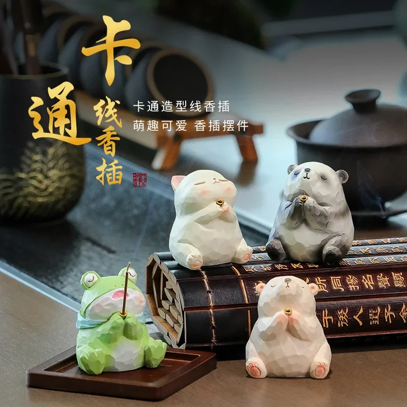 

Please, Buddhist frog ornament, office desktop ornament, resin doll sandalwood aromatherapy, cute cartoon animal.