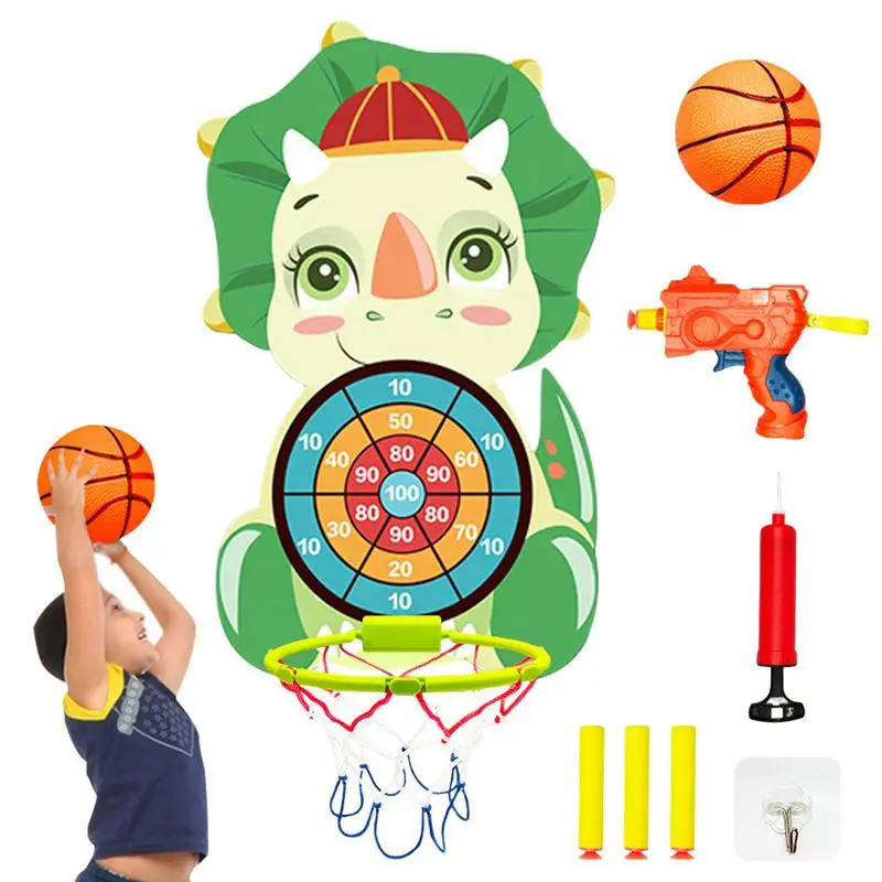 Dardos brinquedo 2 em 1 placa de basquete bala macia jogar otário bola alvo dardo jogo interior ao ar livre diversão esportes brinquedo presente