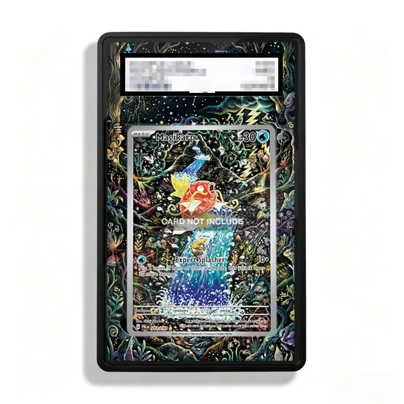 Présentoir d'art pour cartes Magikarp Paldea Evolved PTCG, collection de jeux d'anime, coffret cadeau extensible, étui de protection en acrylique fait main DIY