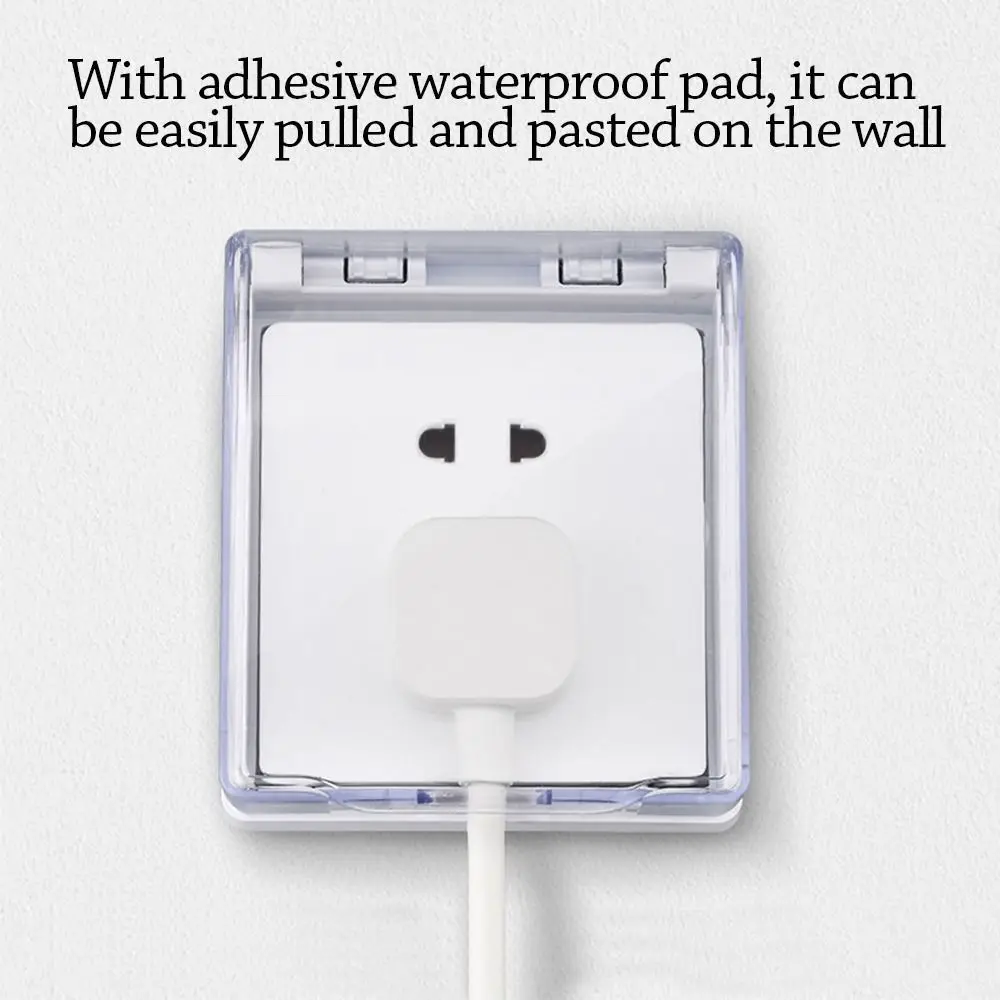 Portable 86 Type Switch Protective Cover Power Outlet Splash-Proof Box Electric Plug Cover Kids Safety Socket Protector Home