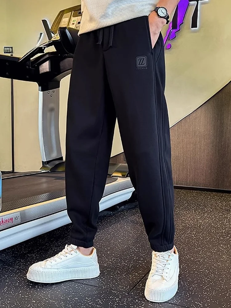 

Men's Spor Casual Pants Spring 2026 Trendy Cuffed American Loose Fit Cotton Polyester Blend Anti-Wrinkle