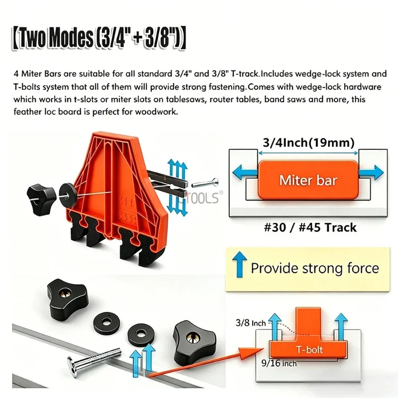 Safety Feather Board Woodworking Tool Fit Inverted Table Saw Circular Saw Stable Hold Down Accessory For Woodworking Cutting
