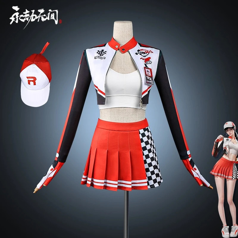 

Нарака: Bladepoint Курими Косплей Костюм Мотоциклетный наряд Шляпа Перчатки Байкерская куртка Рождество Хэллоуин Униформа для ролевых игр Женская