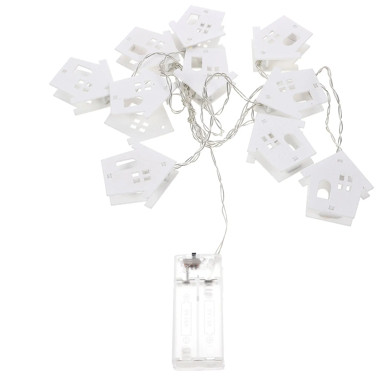 

Cabin Shape Xmas Tree Lights 8M 24Ft Led Snowflake Light String For Bedroom Party Wedding Decorative Operated Portable