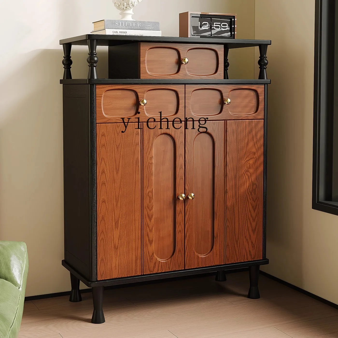 

LX entry door storage cabinet shoe cabinet opposite door locker chest drawer