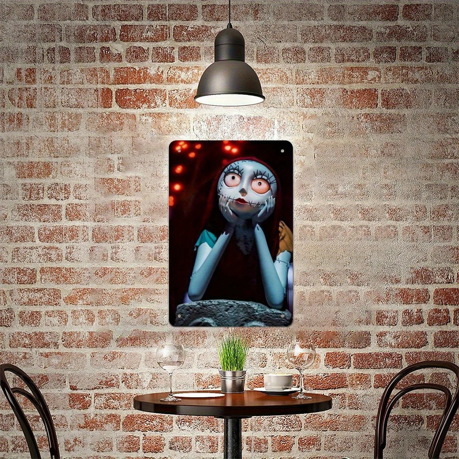 1 قطعة كابوس ديزني قبل عيد الميلاد غرزة رئيس شعار علامة معدنية-رجعية خمر جدار الفن ، 8x12 بوصة ديكور معدني دائم ل Ho #2