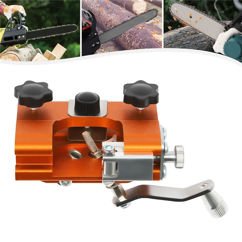 

A20F-Chainsaw Sharpener Jig Metal Hand-Cranked Chainsaw Sharpening Kit For 4-22 Inch Chainsaw And Electric Saw